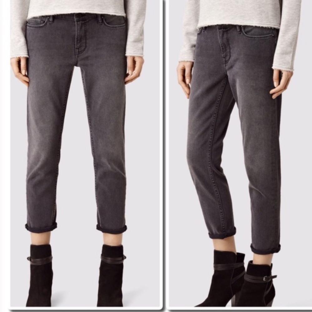 All Saints Sz 25 Fay Jeans in Dark Gray